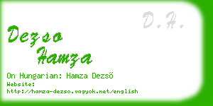 dezso hamza business card